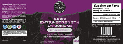 CoQ10 Ubiquinone- Extra Strength 30 Capsules