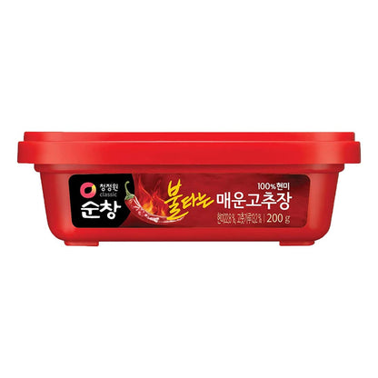 O’food Gochujang – Authentic Korean Red Chili Paste [Medium | 1.1 lb (500g) ] Spicy & Sweet Savory Traditional Fermented Sauce | Gluten-Free | 100% Brown Rice | No Corn Syrup | Great for Bibimbap, Marinades, Stews & BBQ